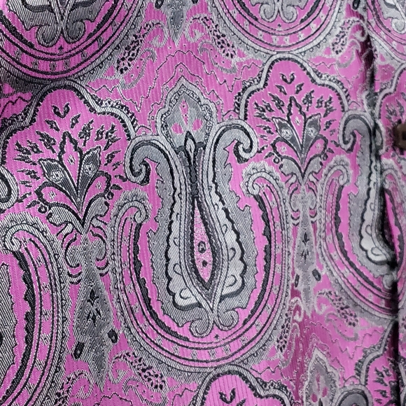 Angelino for Bermuda Flip Cuffs Paisley Western Button Front Long Sleeve Shirt - Picture 5 of 12